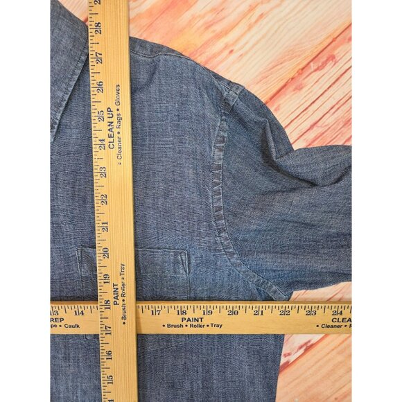 Peter Millar Mens Medium Chambray Button-Up Shirt - Picture 8 of 8